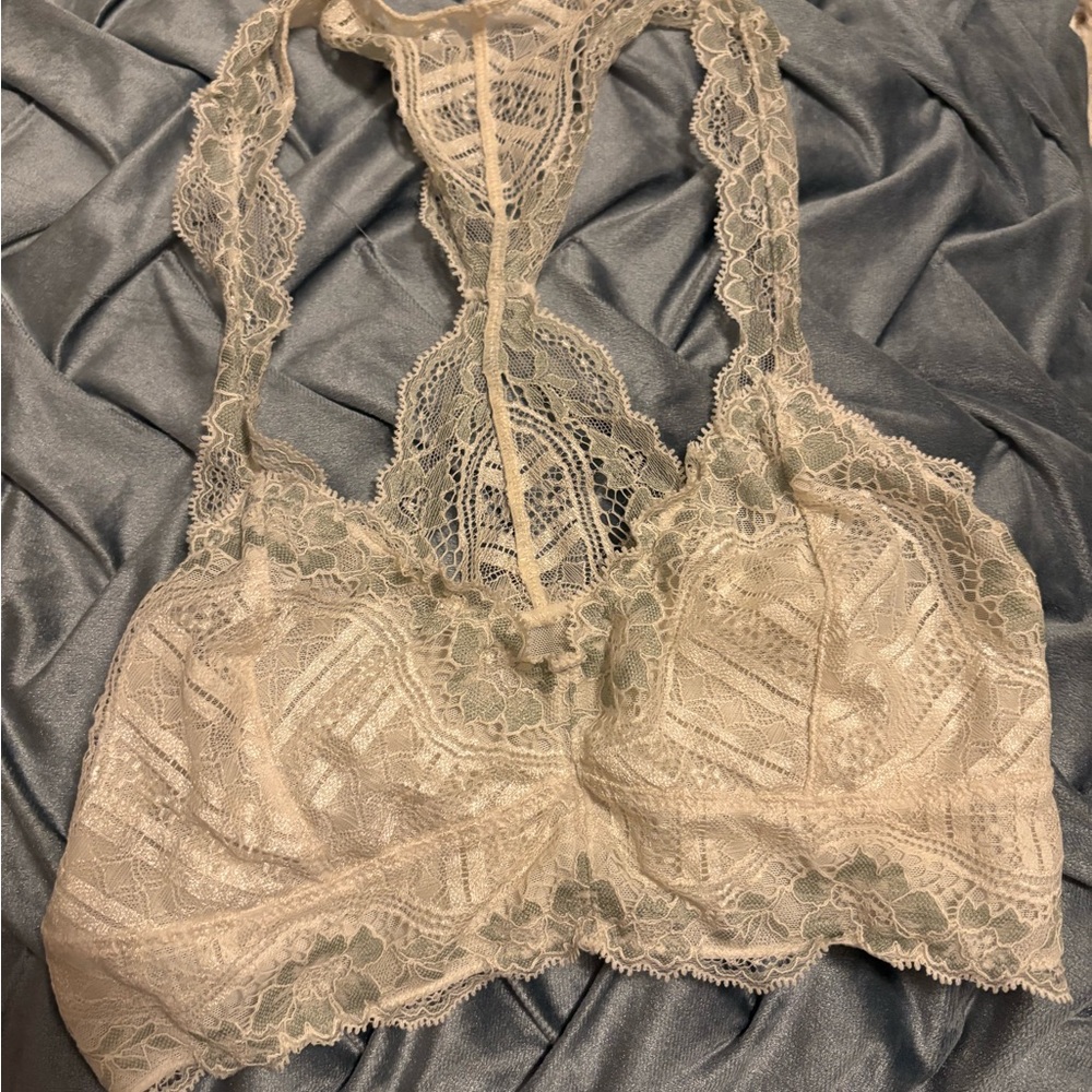 Free People Cream Lace Bralette